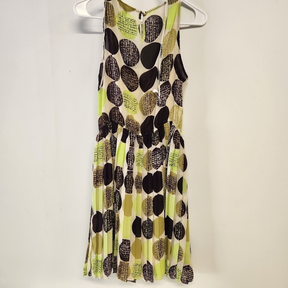 Banana Republic sleeveless belted dress size 6 pleated unattached slip - Picture 5 of 10